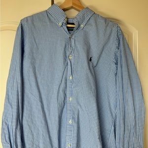 Blue Gingham Button Up